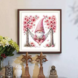 Peach Blossom Dwarf - 50*50CM 11CT Stamped Cross Stitch (Mona Lisa Brand)