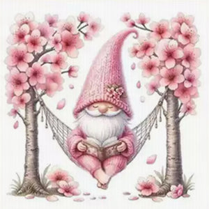 Peach Blossom Dwarf - 50*50CM 11CT Stamped Cross Stitch (Mona Lisa Brand)