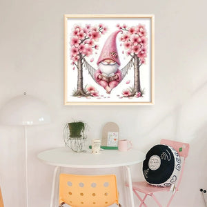 Peach Blossom Dwarf - 50*50CM 11CT Stamped Cross Stitch (Mona Lisa Brand)