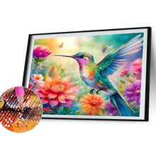 Load image into Gallery viewer, Flowers And Hummingbirds 40*30CM(Canvas) Full Round Drill Diamond Painting
