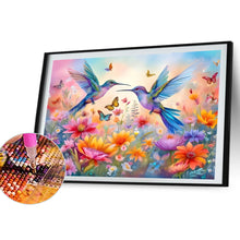 Load image into Gallery viewer, Flowers And Hummingbirds 40*30CM(Canvas) Full Round Drill Diamond Painting
