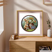 Load image into Gallery viewer, Rabbit And Flower 30*30CM(Canvas) Full Round Drill Diamond Painting
