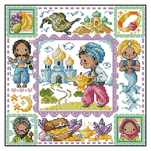 Princess Jasmine - 30*30CM 14CT Stamped Cross Stitch(Fairy Brand)