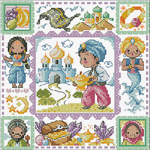 Princess Jasmine - 30*30CM 14CT Stamped Cross Stitch(Fairy Brand)