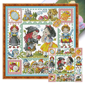 Snow White - 30*30CM 14CT Stamped Cross Stitch(Fairy Brand)
