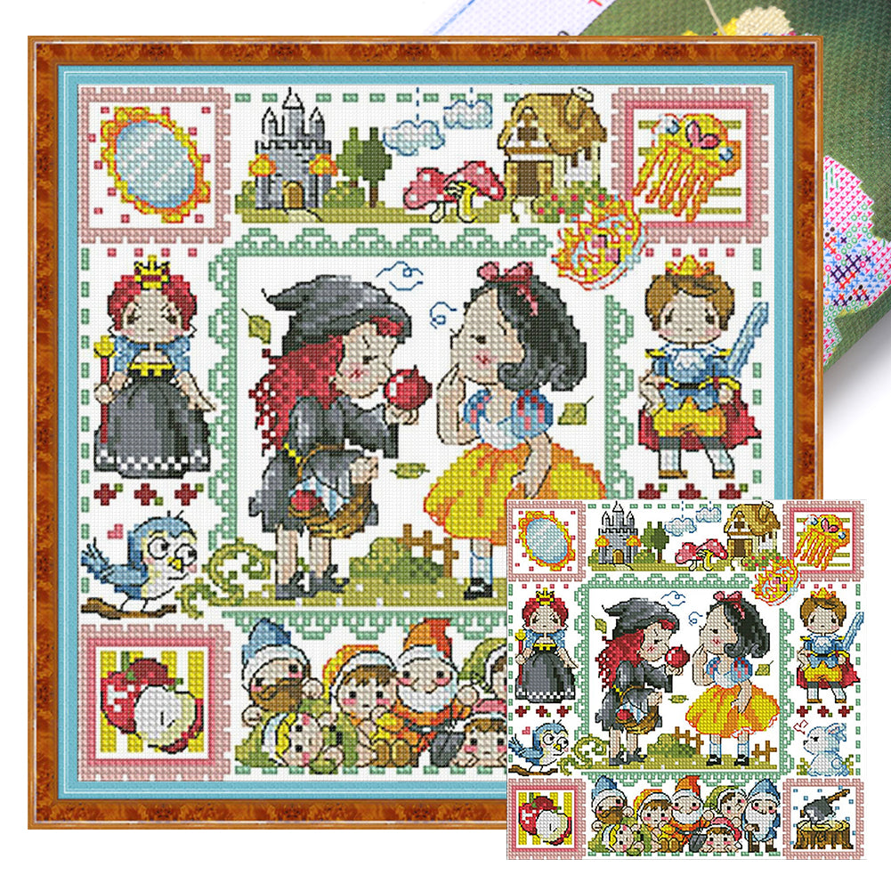 Snow White - 30*30CM 14CT Stamped Cross Stitch(Fairy Brand)