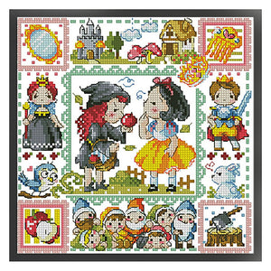 Snow White - 30*30CM 14CT Stamped Cross Stitch(Fairy Brand)