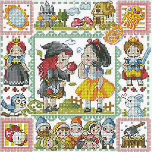Snow White - 30*30CM 14CT Stamped Cross Stitch(Fairy Brand)