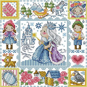 Princess Elsa - 30*30CM 14CT Stamped Cross Stitch(Fairy Brand)