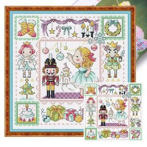 The Nutcracker - 30*30CM 14CT Stamped Cross Stitch(Fairy Brand)