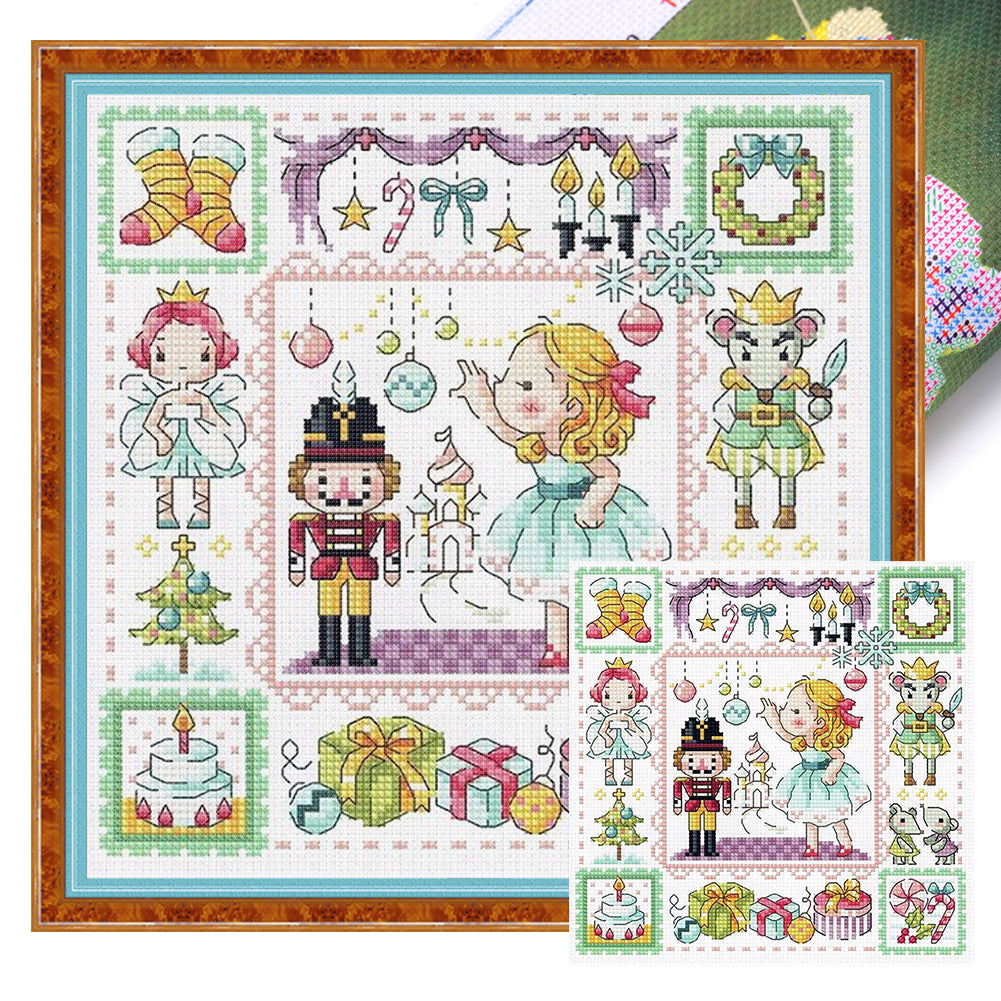 The Nutcracker - 30*30CM 14CT Stamped Cross Stitch(Fairy Brand)