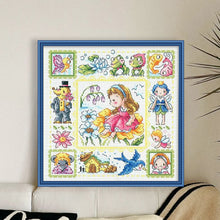 Load image into Gallery viewer, Girl On The Flower - 30*30CM 14CT Stamped Cross Stitch(Fairy Brand)
