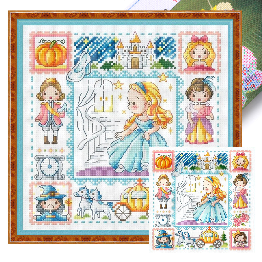Cinderella - 30*30CM 14CT Stamped Cross Stitch(Fairy Brand)