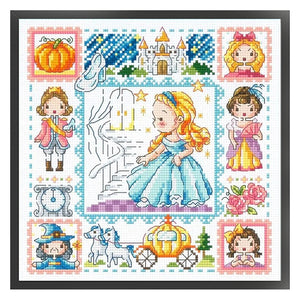 Cinderella - 30*30CM 14CT Stamped Cross Stitch(Fairy Brand)