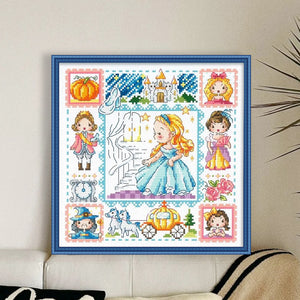 Cinderella - 30*30CM 14CT Stamped Cross Stitch(Fairy Brand)