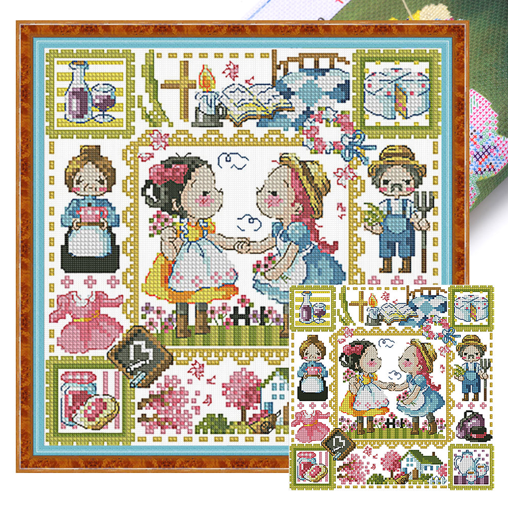 Anne Of Green Gables - 30*30CM 14CT Stamped Cross Stitch(Fairy Brand)