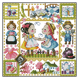 Anne Of Green Gables - 30*30CM 14CT Stamped Cross Stitch(Fairy Brand)