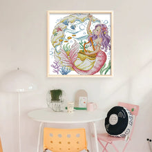 Load image into Gallery viewer, The Mermaid&#39;S Song - 30*30CM 14CT Stamped Cross Stitch(Fairy Brand)
