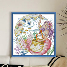 Load image into Gallery viewer, The Mermaid&#39;S Song - 30*30CM 14CT Stamped Cross Stitch(Fairy Brand)
