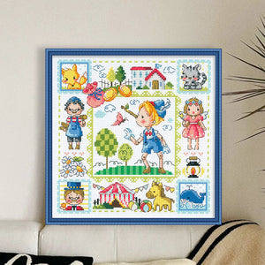 Pinocchio - 30*30CM 14CT Stamped Cross Stitch(Fairy Brand)