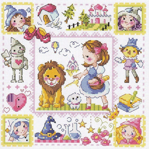 Little Lion Girl - 30*30CM 14CT Stamped Cross Stitch(Fairy Brand)