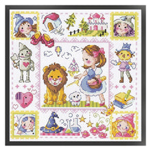 Load image into Gallery viewer, Little Lion Girl - 30*30CM 14CT Stamped Cross Stitch(Fairy Brand)
