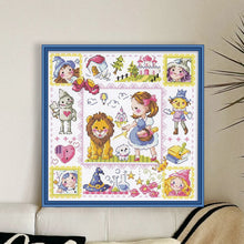 Load image into Gallery viewer, Little Lion Girl - 30*30CM 14CT Stamped Cross Stitch(Fairy Brand)
