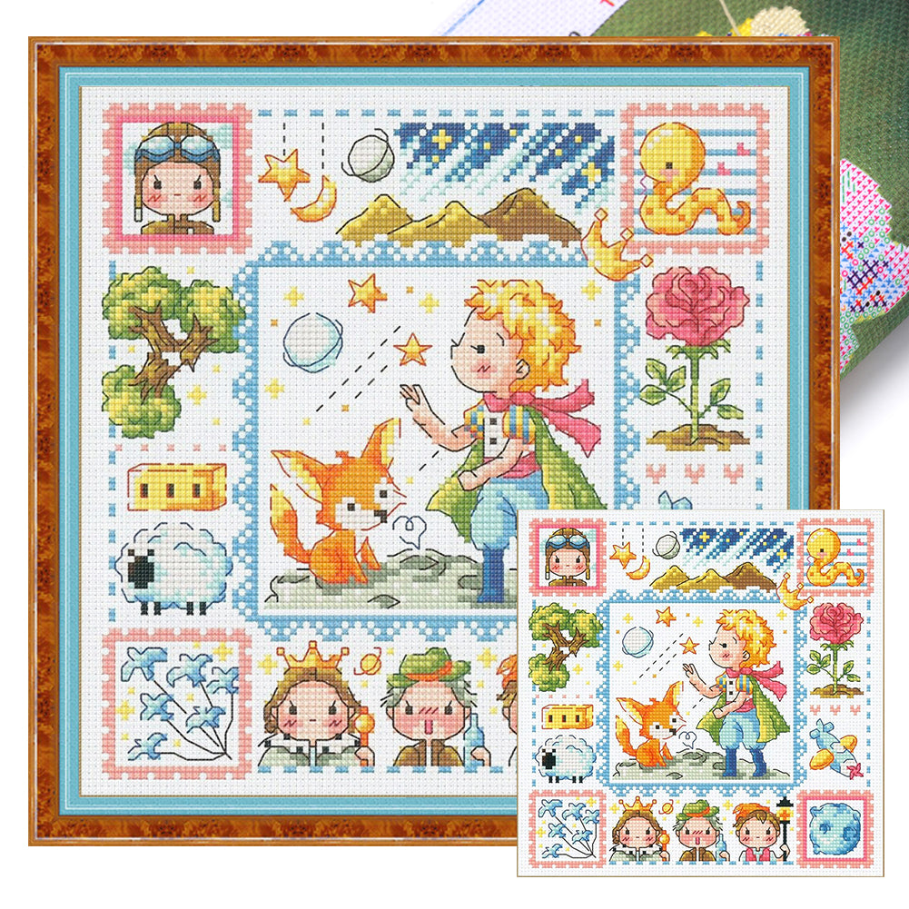The Little Prince - 30*30CM 14CT Stamped Cross Stitch(Fairy Brand)