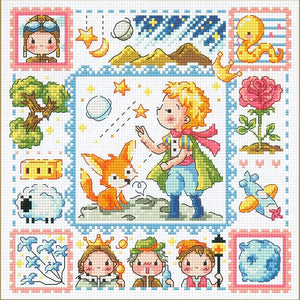 The Little Prince - 30*30CM 14CT Stamped Cross Stitch(Fairy Brand)