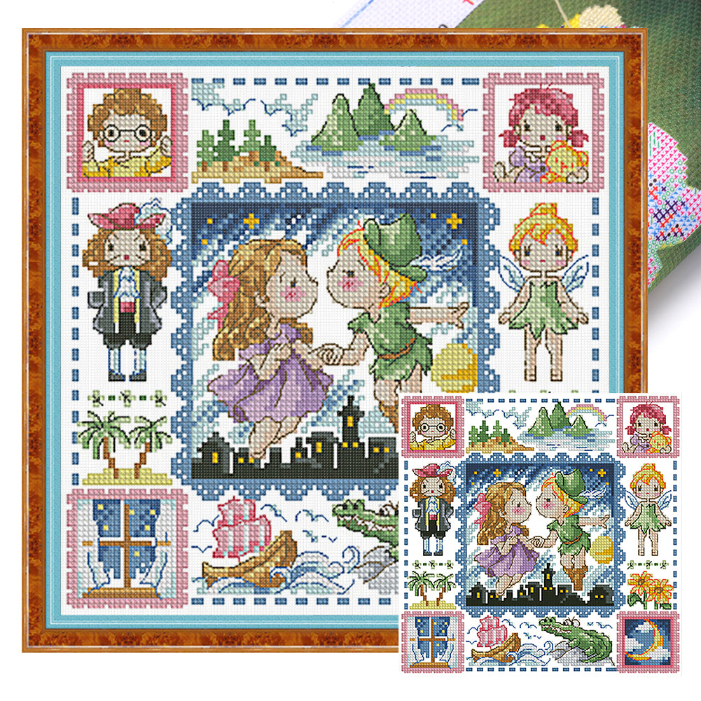 Princess Doraemon - 30*30CM 14CT Stamped Cross Stitch(Fairy Brand)