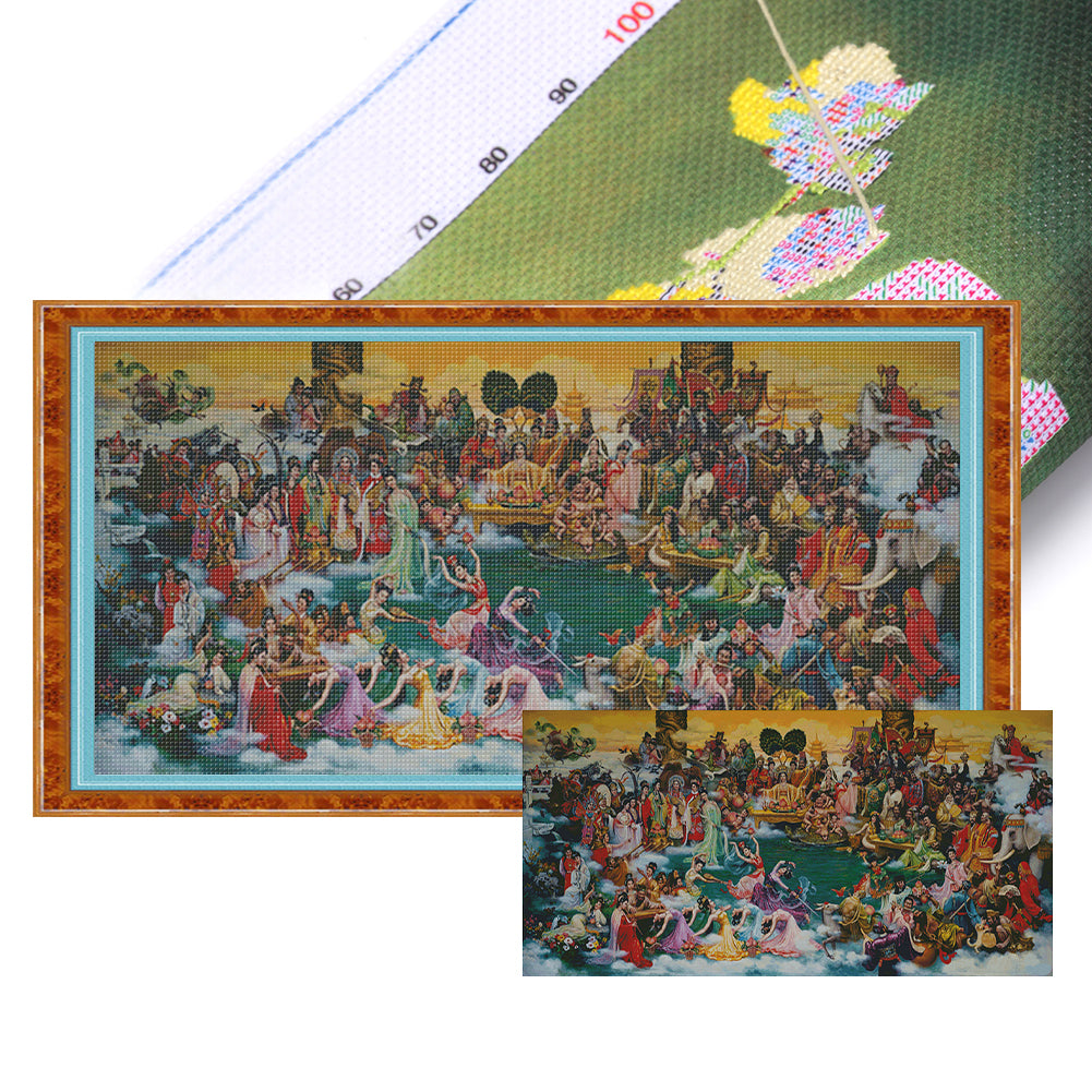 World Celebration - Fairy - 190*94CM 14CT Stamped Cross Stitch(Xiaobai Brand)
