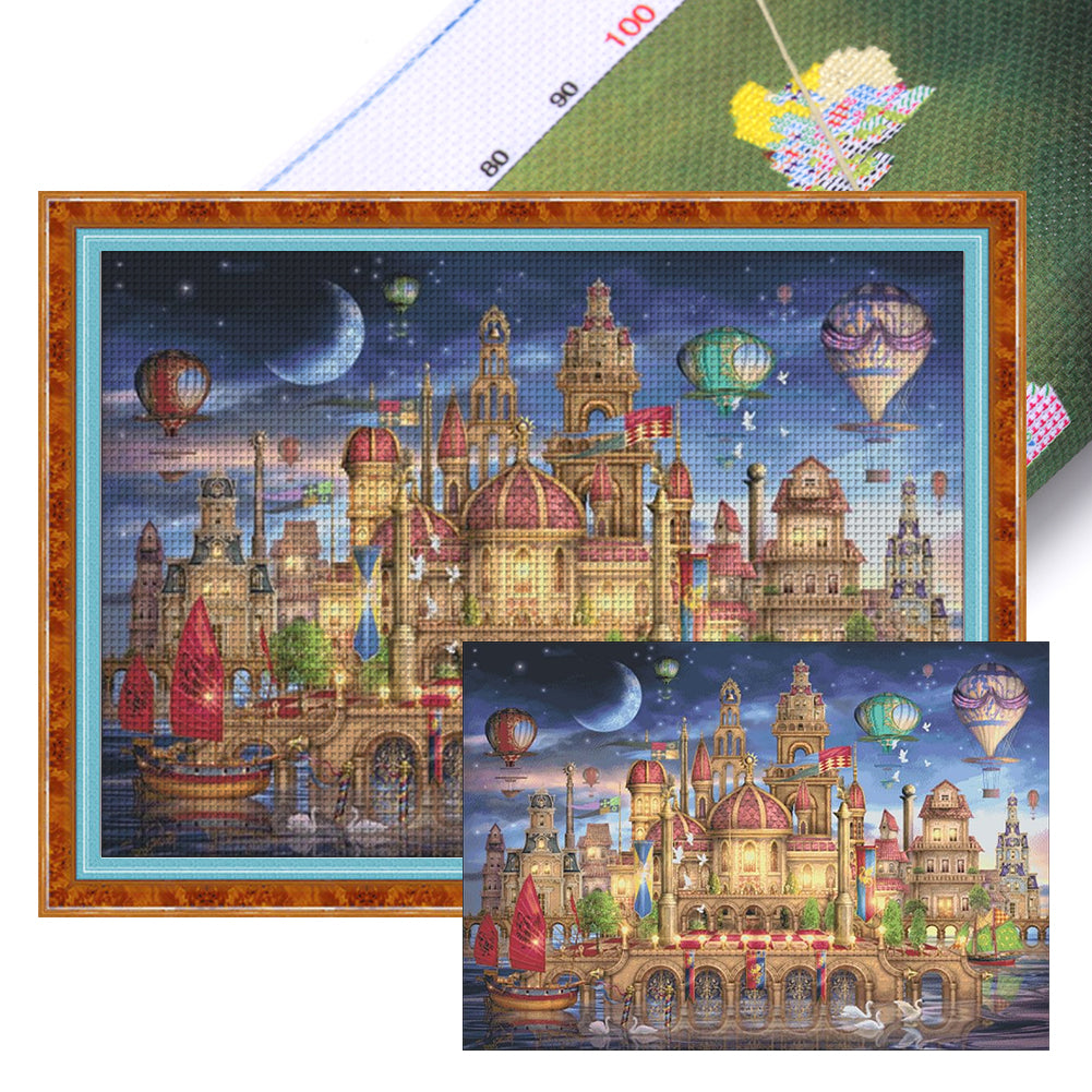 Dream Castle - 123*95CM 14CT Stamped Cross Stitch(Xiaobai Brand)