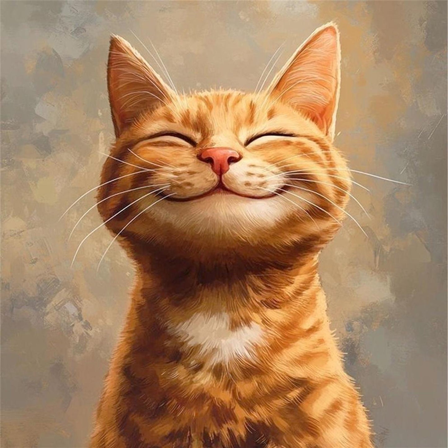 Cat - Full 11CT Stamped Cross Stitch 40x40CM - Yishu