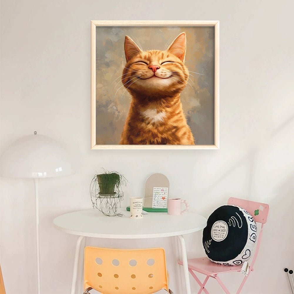 Cat - Full 11CT Stamped Cross Stitch 40x40CM - Yishu