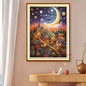 Fairy Star Scenery - 50*68CM 11CT Stamped Cross Stitch(Mona Lisa Brand)