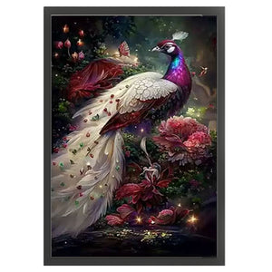 Gorgeous Peony Peacock - 50*73CM 11CT Stamped Cross Stitch(Mona Lisa Brand)