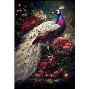Gorgeous Peony Peacock - 50*73CM 11CT Stamped Cross Stitch(Mona Lisa Brand)