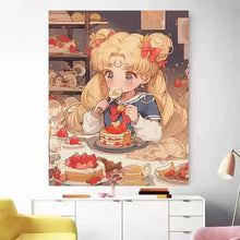 Load image into Gallery viewer, Dessert Moon Rabbit - 65*80CM 9CT Stamped Cross Stitch(Mona Lisa Brand)
