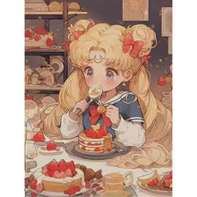 Load image into Gallery viewer, Dessert Moon Rabbit - 65*80CM 9CT Stamped Cross Stitch(Mona Lisa Brand)
