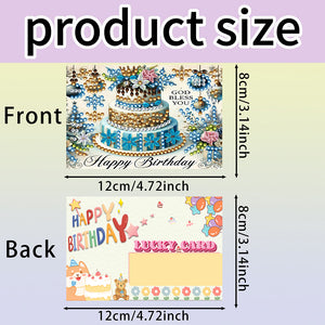 10pcs DIY Diamond Painting Crystal Scratch Card Rhinestone Party Event Gift Card