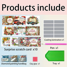 Load image into Gallery viewer, 10pcs DIY Diamond Painting Crystal Scratch Card Rhinestone Party Event Gift Card
