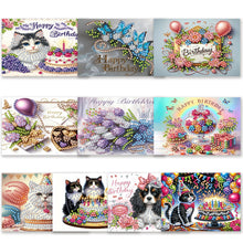 Load image into Gallery viewer, 10pcs DIY Diamond Painting Crystal Scratch Card Rhinestone Party Event Gift Card
