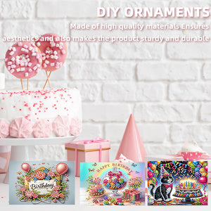 10pcs DIY Diamond Painting Crystal Scratch Card Rhinestone Party Event Gift Card
