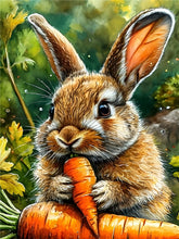 Load image into Gallery viewer, Carrot Rabbit 30*40CM(Canvas) Full Round Drill Diamond Painting

