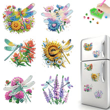 Load image into Gallery viewer, 6PCS 2D Flat DIY Diamond Art Refrigerator Magnet Sticker for Home Kitchen Decor

