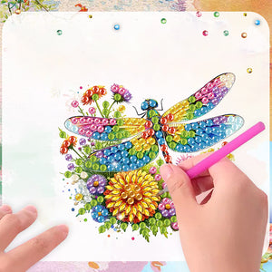 6PCS 2D Flat DIY Diamond Art Refrigerator Magnet Sticker for Home Kitchen Decor