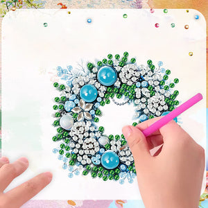 6PCS 2D Flat DIY Diamond Art Refrigerator Magnet Sticker for Home Kitchen Decor