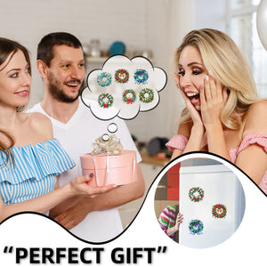 6PCS 2D Flat DIY Diamond Art Refrigerator Magnet Sticker for Home Kitchen Decor
