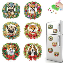 Load image into Gallery viewer, 6PCS 2D Flat DIY Diamond Art Refrigerator Magnet Sticker for Home Kitchen Decor
