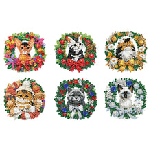 Load image into Gallery viewer, 6PCS 2D Flat DIY Diamond Art Refrigerator Magnet Sticker for Home Kitchen Decor
